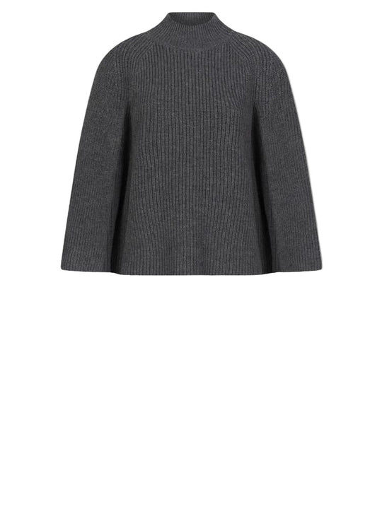 Dante6-Romi Cape Sweater in Grey Mélange