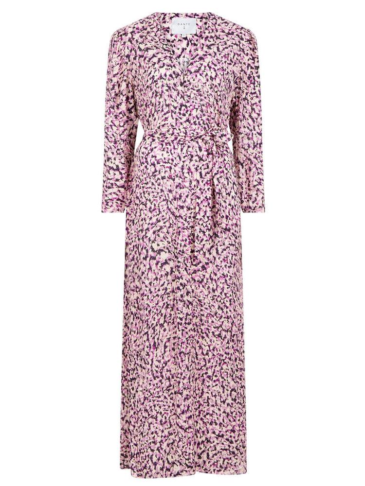 Bedrucktes Maxikleid mit passendem Gürtel