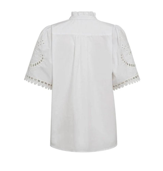 Co’Couture Kellisecc Embroidery Bluse – Zeitlose Eleganz in Weiß