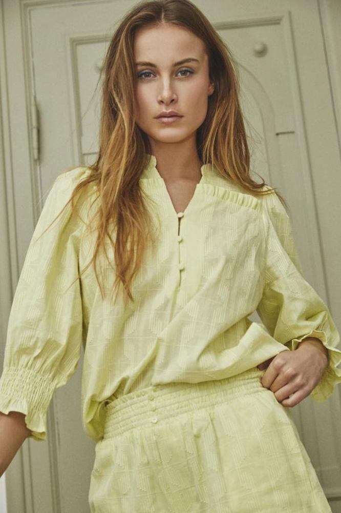 Co'couture Kurzarmbluse „coucou“ in Lemone