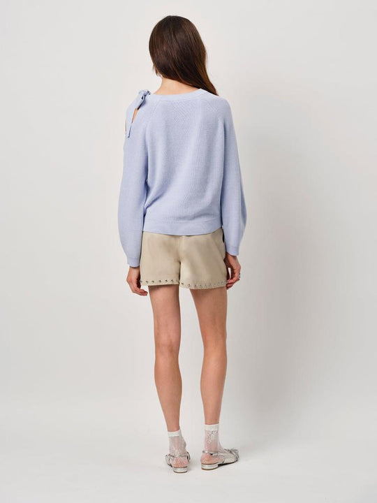 Dante6 Ulyn Cut-Out Bow Sweater in Crystal Blue