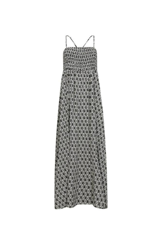 Leichtes Offwhite-Schwarz Kleid von Co'couture