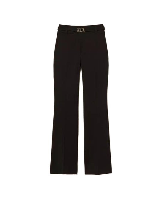 Stilvolle gerade geschnittene Hose aus Milano-Strick