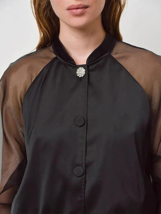 Schwarze Bomberjacke