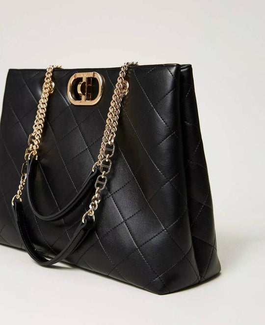 Shopper aus Kalbsglattlederimitat von TWINSET