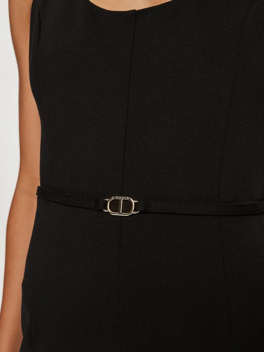 Jumpsuit aus Milano-Strick und einer Viskose-Stretch-Mischung