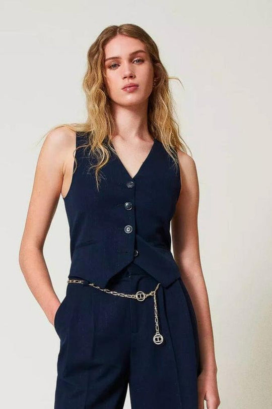 Weste mit Lurex-Nadelstreifen von TWINSET