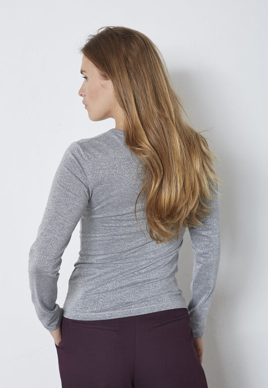 Co´Couture - Mannycc Lurex Langarmshirt