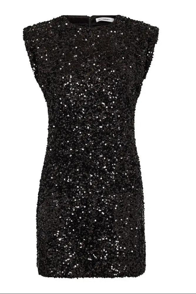 RoslynCC-Sequin-Dress- – Schwarzes Paillettenkleid Co'couture
