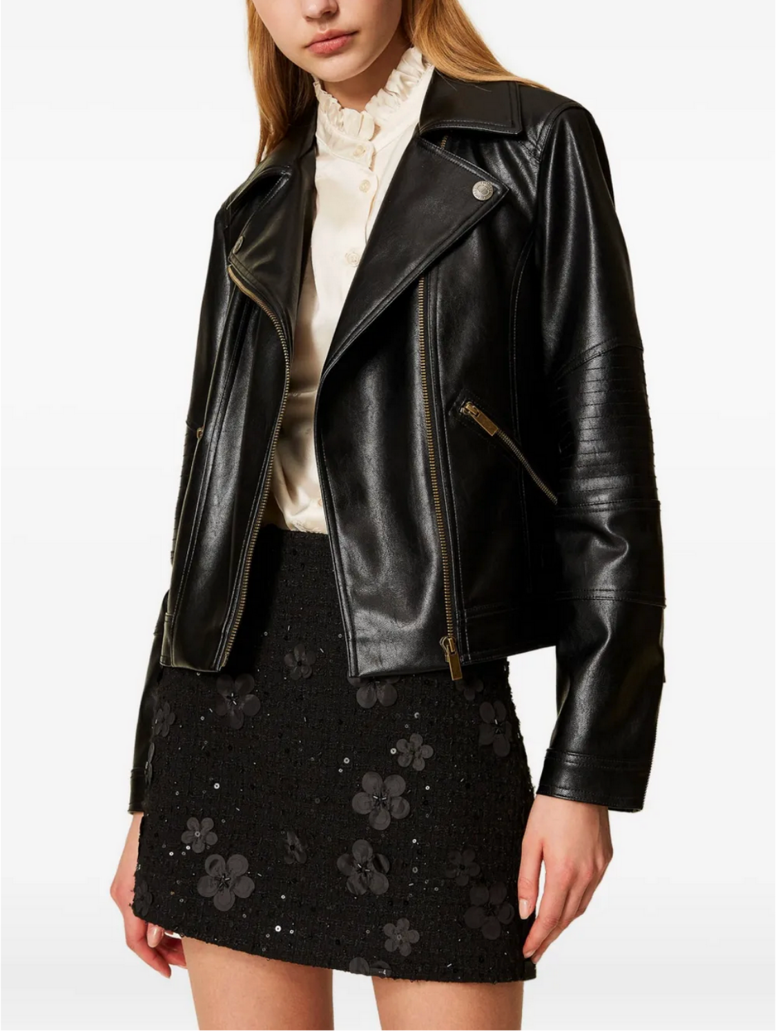 Bikerjacke aus Kunstleder von Twinset