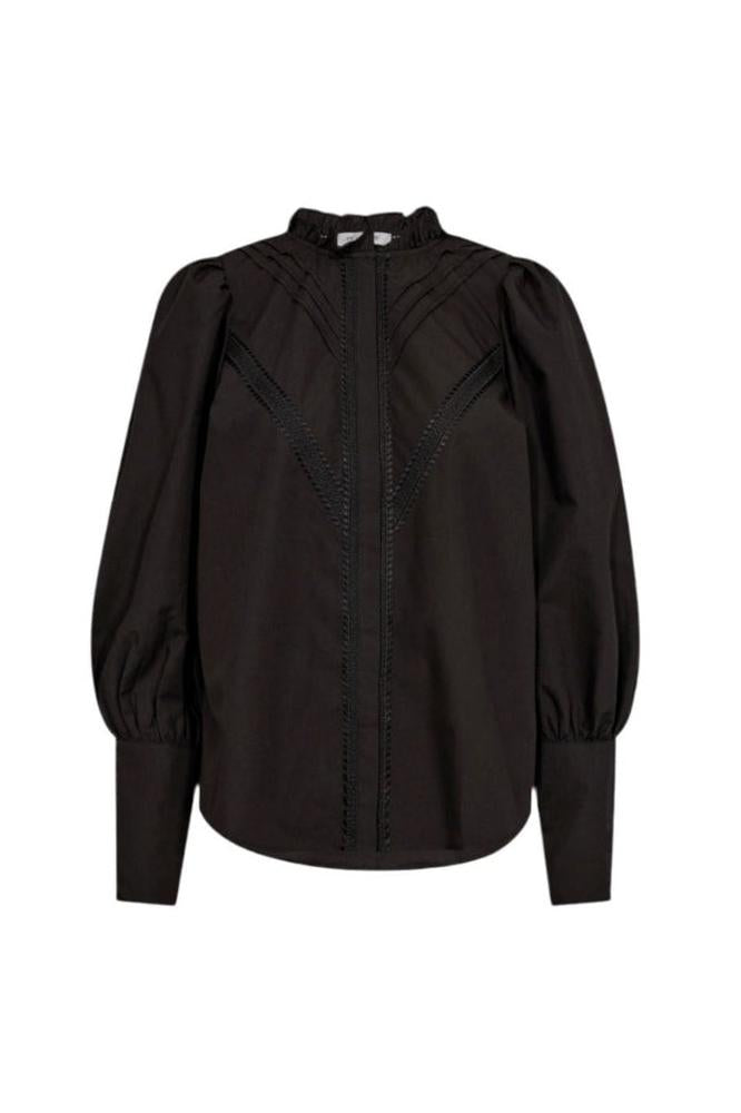 Schwarze Baumwollbluse von Co'couture