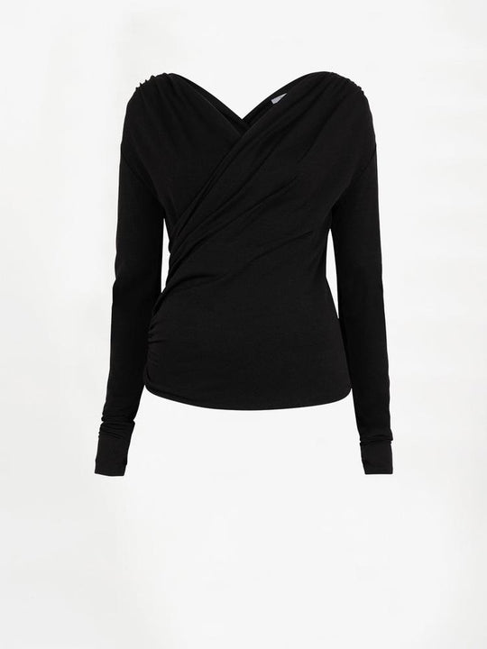 Dante6-Acolin V-Ausschnitt-Top mit Drapierung-Dante6-HEIDA Fashion