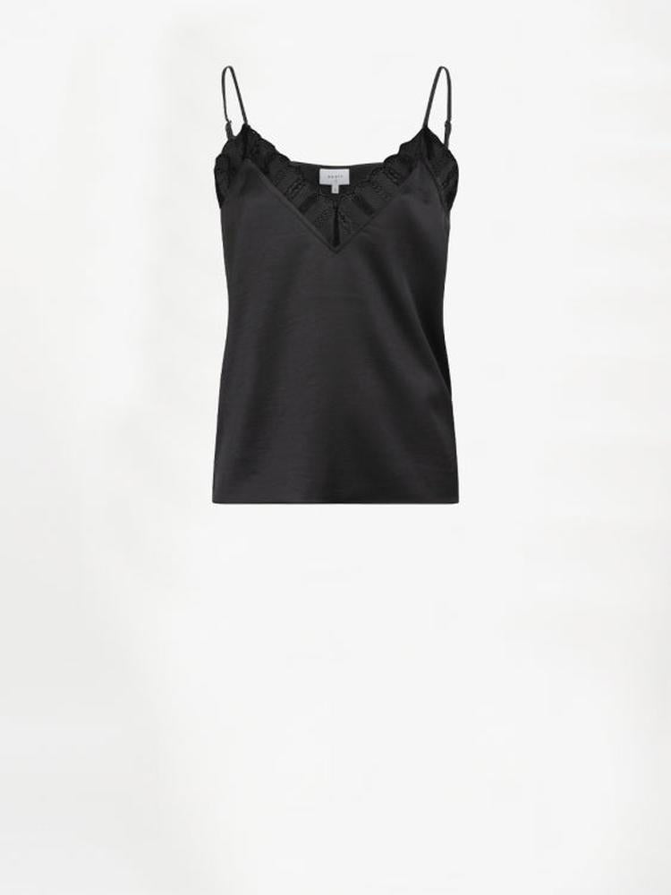Dante6-Ipso schwarzes Satintop-Dante6-HEIDA Fashion