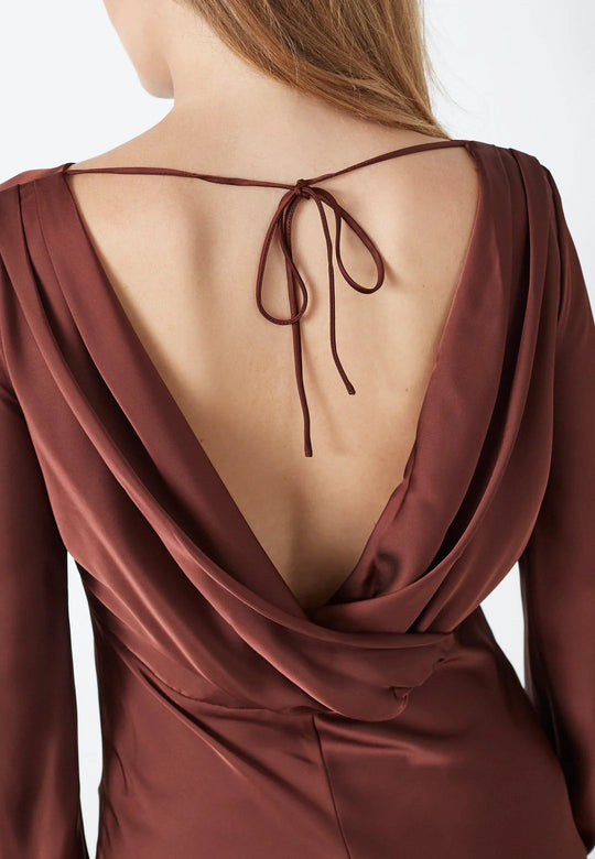 Co´Couture - Safiracc Waterfall Back Maxikleid