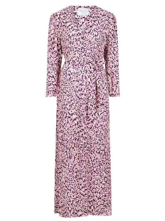 Bedrucktes Maxikleid mit passendem Gürtel