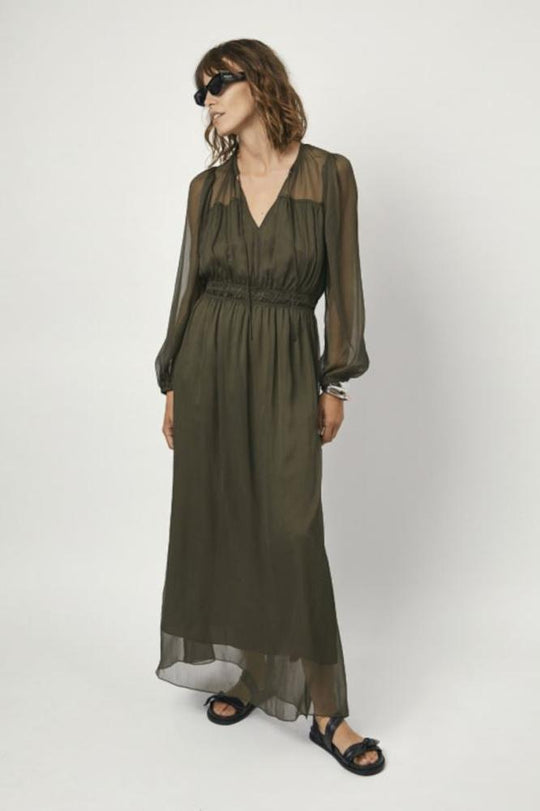 Bohokleid in olivgrün