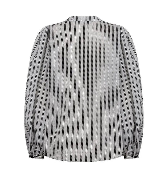 Co’Couture Noracc V-Shirt – Schicke Bluse in Schwarz-Weiß-Co'couture-HEIDA Fashion