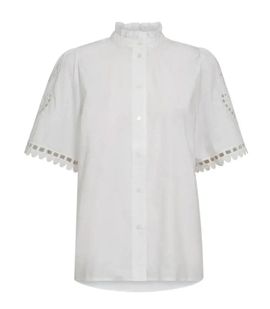 Co’Couture Kellisecc Embroidery Bluse – Zeitlose Eleganz in Weiß-Co'couture-HEIDA Fashion