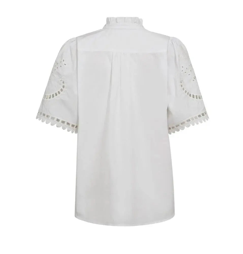 Co’Couture Kellisecc Embroidery Bluse – Zeitlose Eleganz in Weiß-Co'couture-HEIDA Fashion