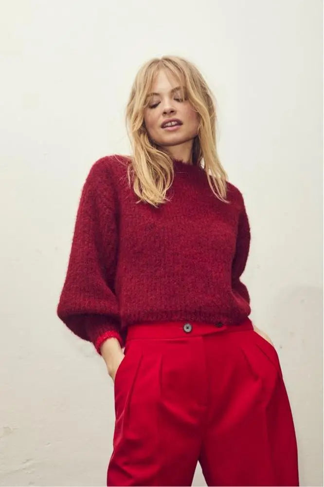 Schicke weite Hose mit geradem Beinschnitt-Co'couture-HEIDA Fashion