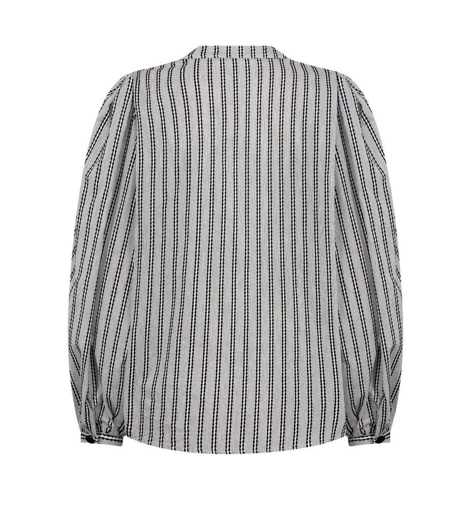 Co’Couture Noracc V-Shirt – Schicke Bluse in Schwarz-Weiß