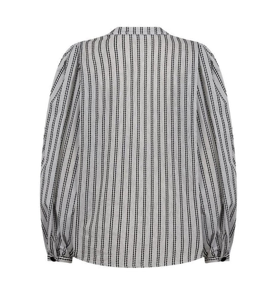 Co’Couture Noracc V-Shirt – Schicke Bluse in Schwarz-Weiß