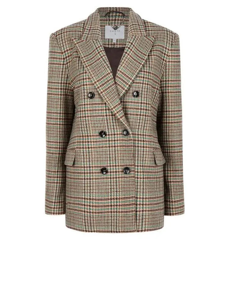 Glencheck Blazer-Dante6-HEIDA Fashion