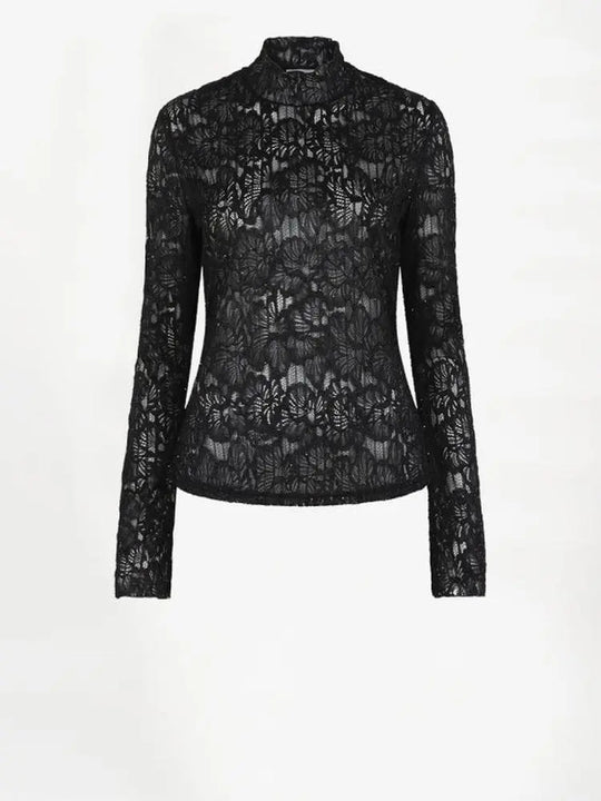 Dante6-Dunja schwarzes Stretch-Spitzenstoff-Dante6-HEIDA Fashion