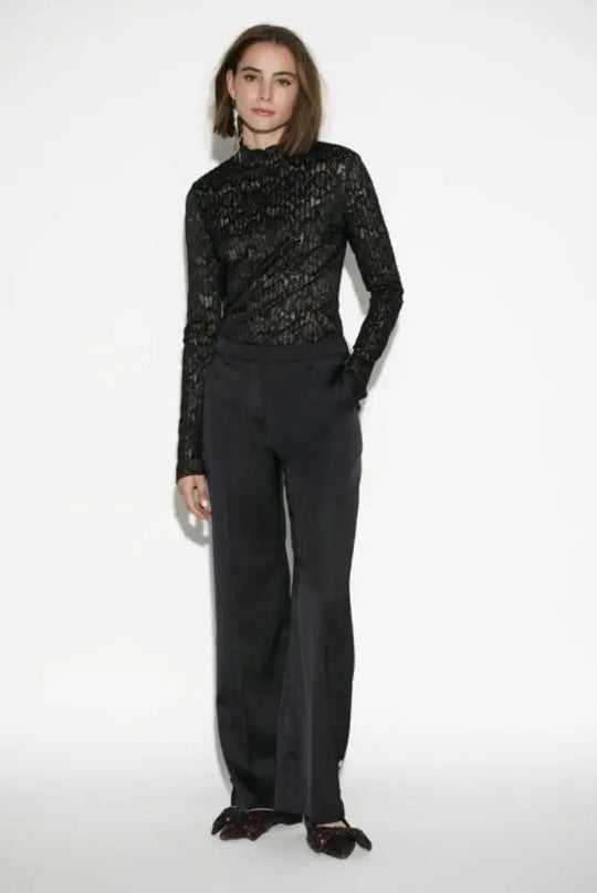 Dante6-Dunja schwarzes Stretch-Spitzenstoff-Dante6-HEIDA Fashion