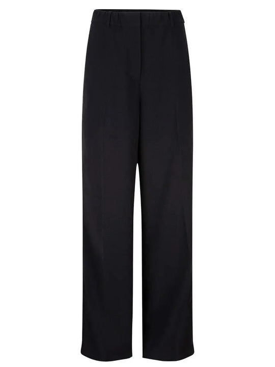 Schwarze Anzughose mit Satinstreifen-Dante6-HEIDA Fashion