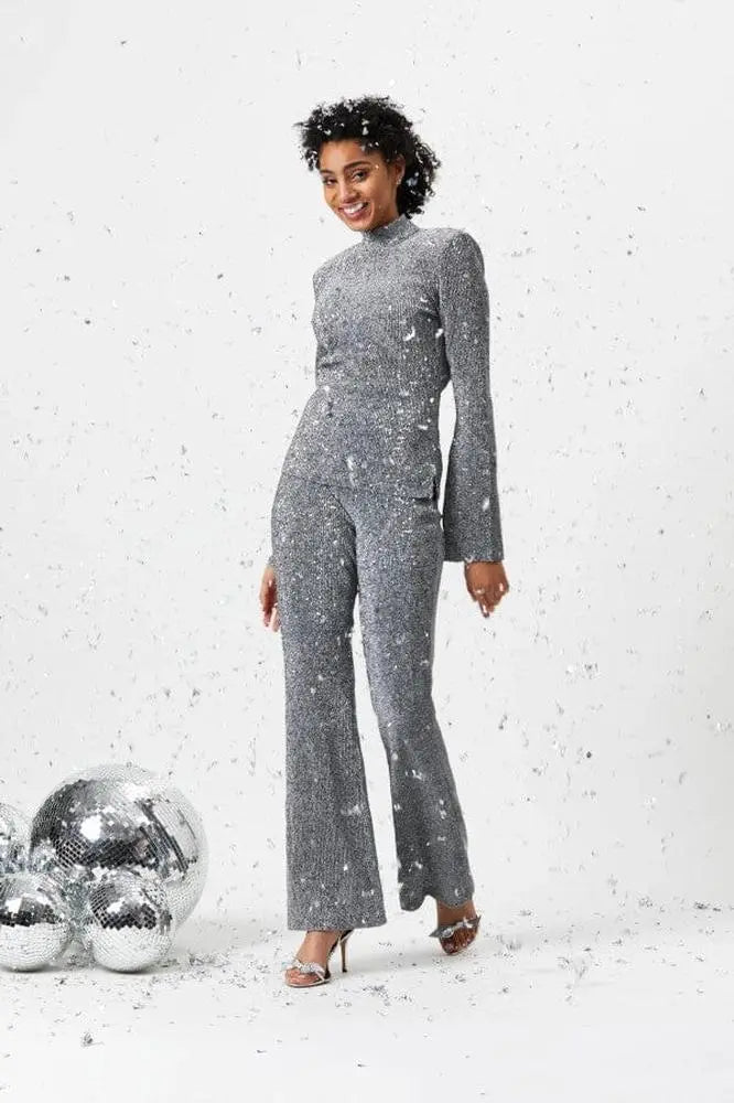 Silberne Paillettenhose-Dante6-HEIDA Fashion