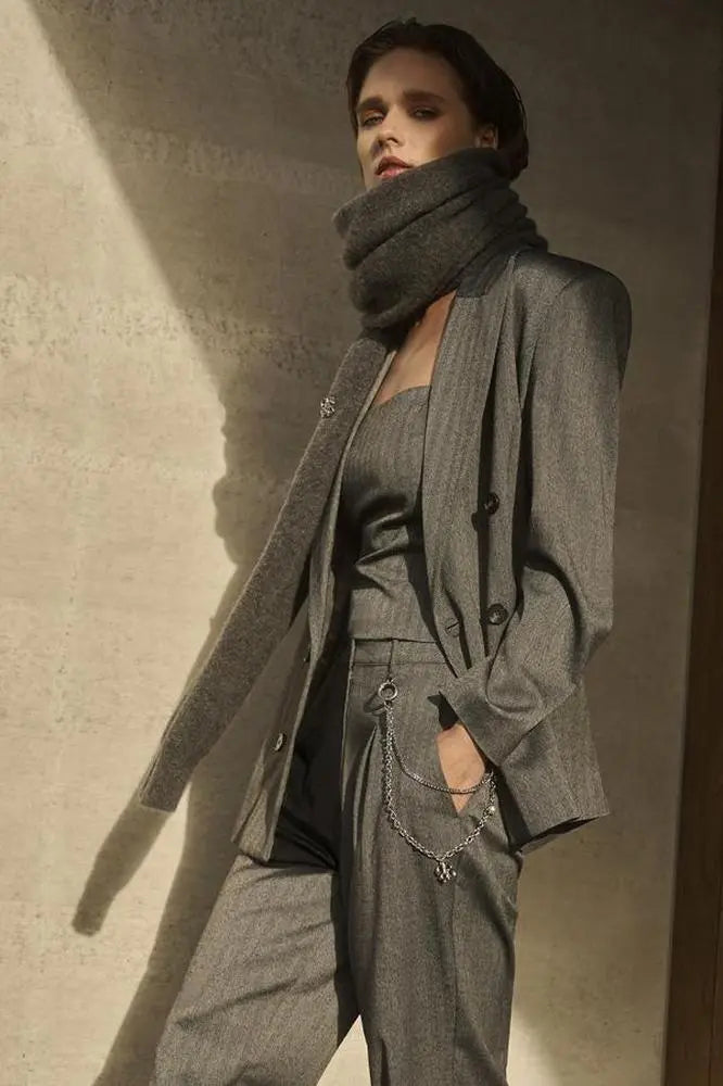 Klassiche Hose mit Fischgrätmuster-Dante6-HEIDA Fashion