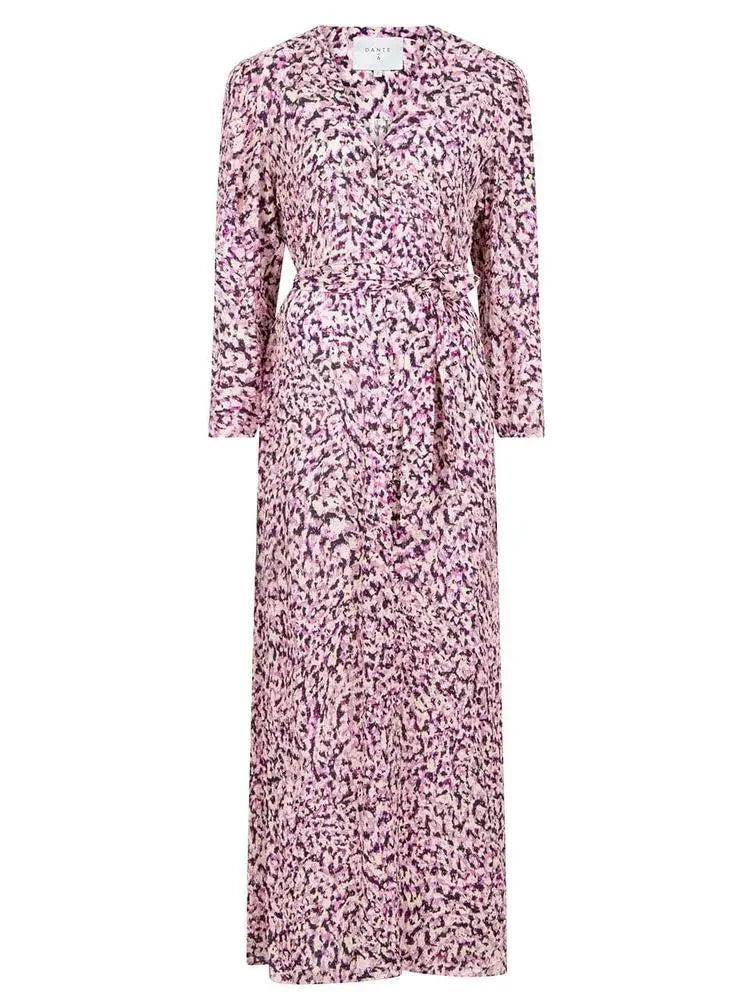 Bedrucktes Maxikleid mit passendem Gürtel-Dante6-HEIDA Fashion
