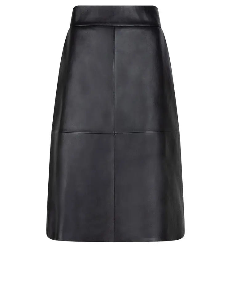 A-Linien Rock aus zertifiziertem Lammleder-Dante6-HEIDA Fashion