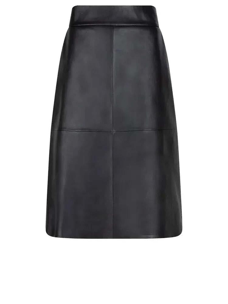 A-Linien Rock aus zertifiziertem Lammleder-Dante6-HEIDA Fashion