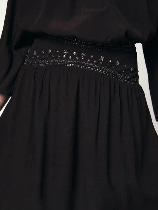 Rock aus Viskose Krepp-Georgette-Dante6-HEIDA Fashion