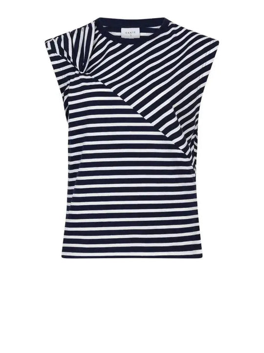 Entdecke unser einzigarGestreiftes Top Dash in Sapphire Blue (Biobaumwolle)-Dante6-HEIDA Fashion