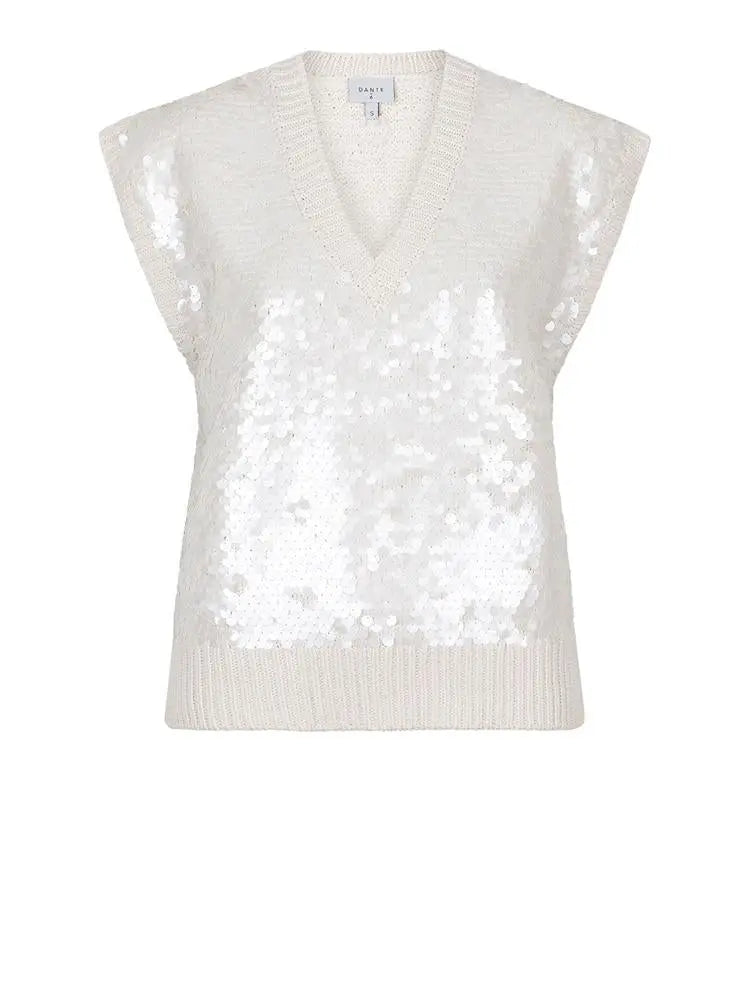 Dante6 Ezra Sequins Sweater in Butter Cream-Dante6-HEIDA Fashion