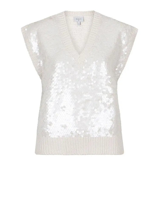 Dante6 Ezra Sequins Sweater in Butter Cream-Dante6-HEIDA Fashion