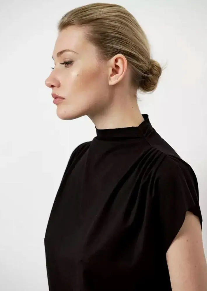 Schwarzes Jersey-Top-Dante6-HEIDA Fashion