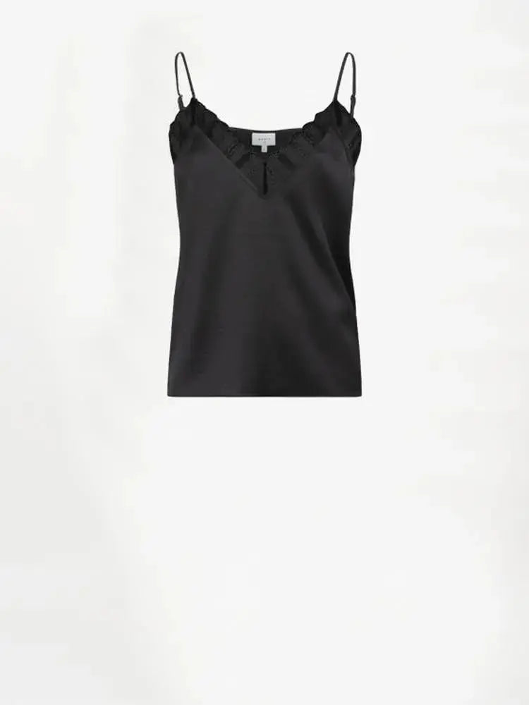 Dante6-Ipso schwarzes Satintop-Dante6-HEIDA Fashion