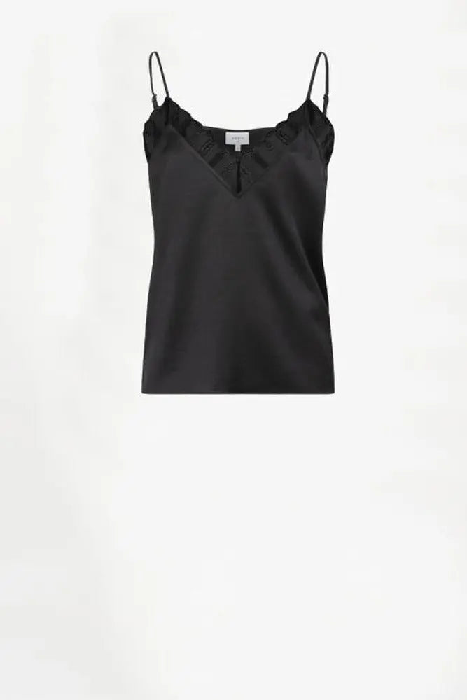 Dante6-Ipso schwarzes Satintop-Dante6-HEIDA Fashion