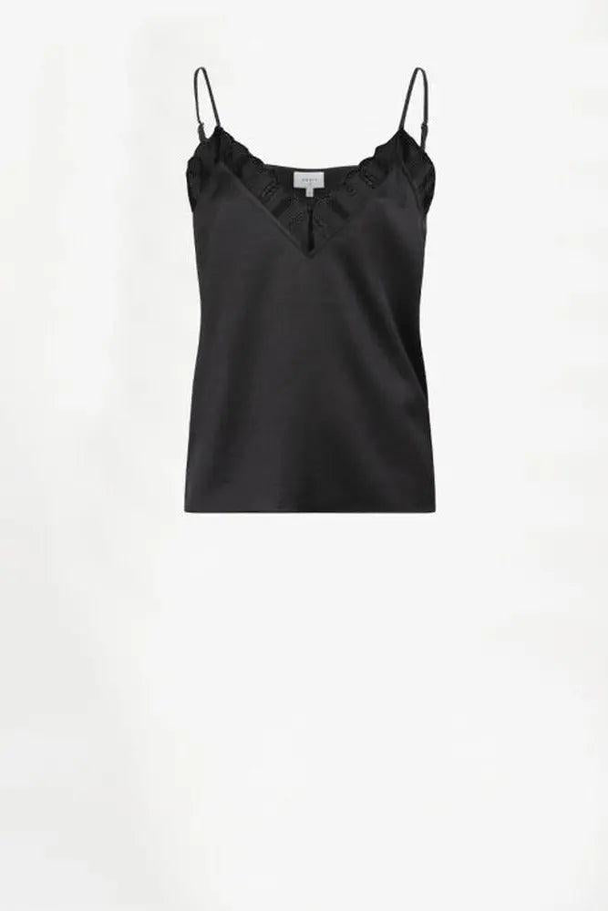Dante6-Ipso schwarzes Satintop-Dante6-HEIDA Fashion
