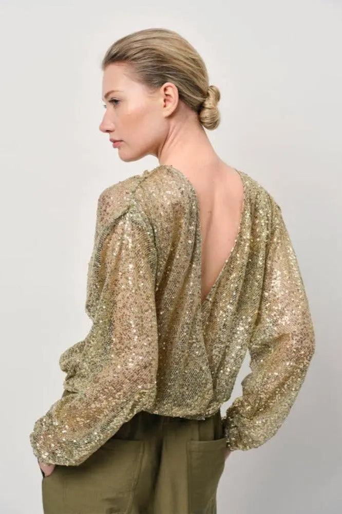 Dante6-Crazyabout Wickeltop mit Pailletten-Dante6-HEIDA Fashion