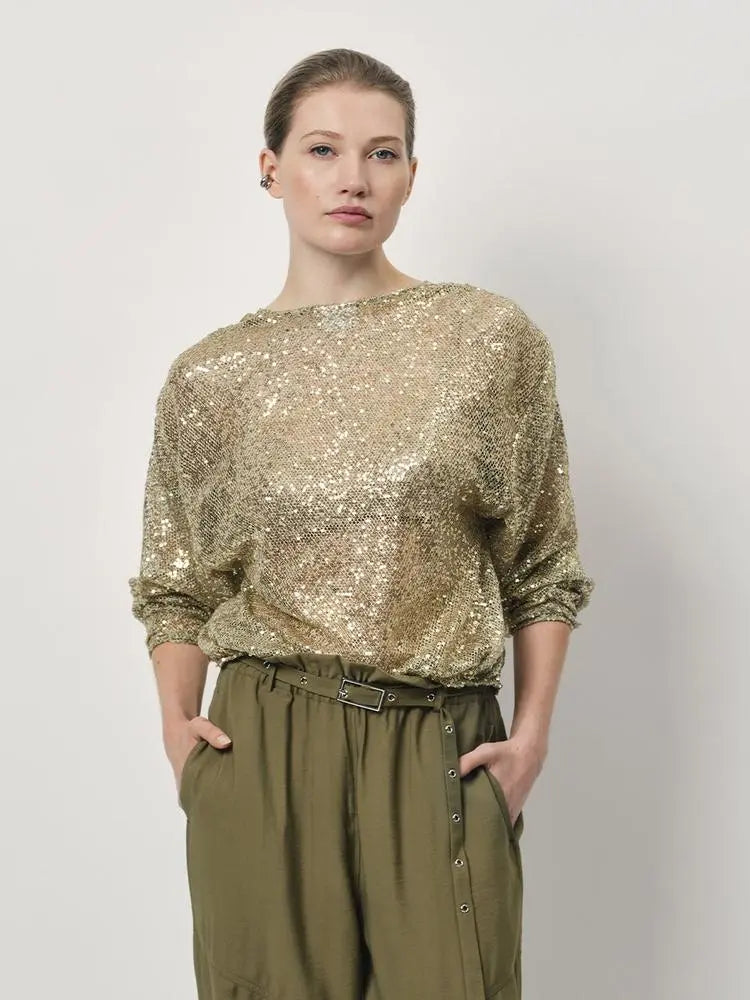 Dante6-Crazyabout Wickeltop mit Pailletten-Dante6-HEIDA Fashion