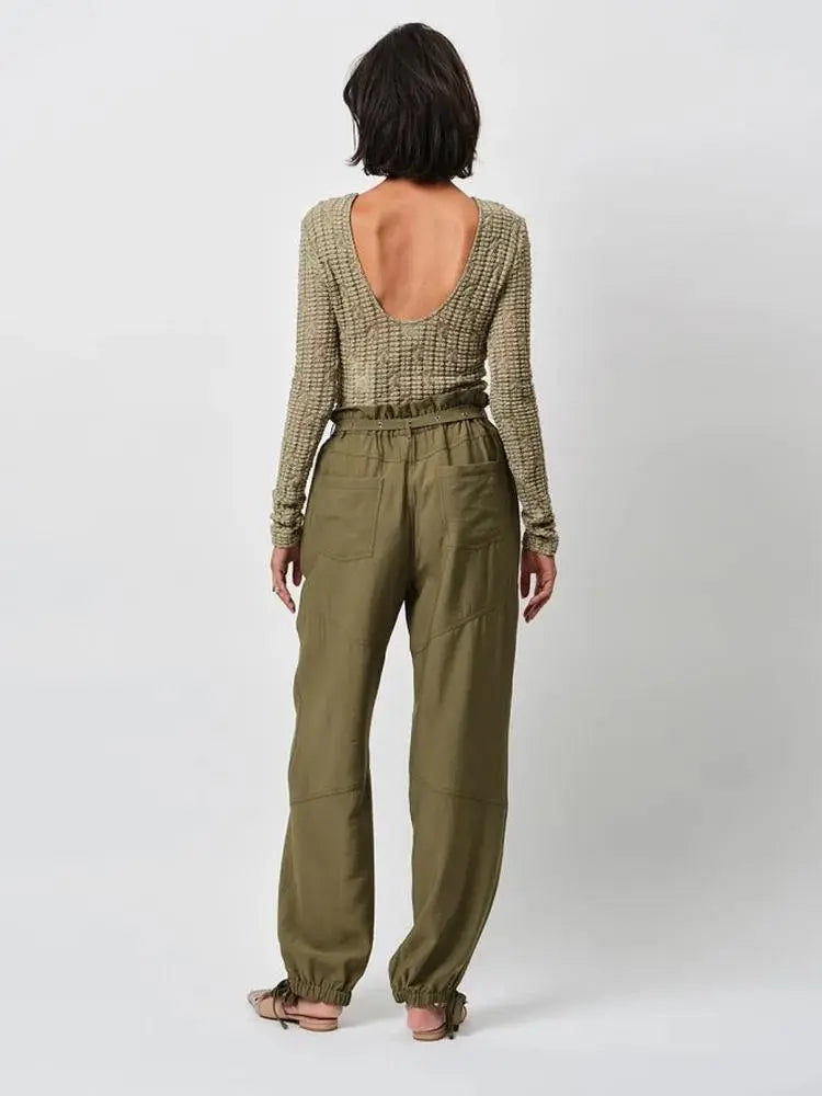 Dante6 Tailliertes Spitzen-Top Ellis in Sunlit Grass-Dante6-HEIDA Fashion