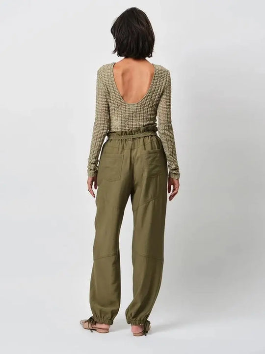 Dante6 Tailliertes Spitzen-Top Ellis in Sunlit Grass-Dante6-HEIDA Fashion