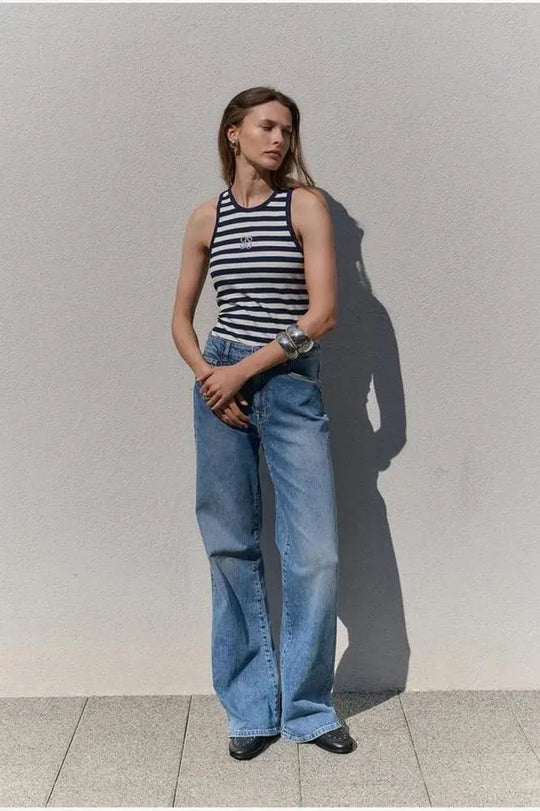 Monogram Tanktop – Stilvolles Must-have mit gesticktem Logo-Dante6-HEIDA Fashion