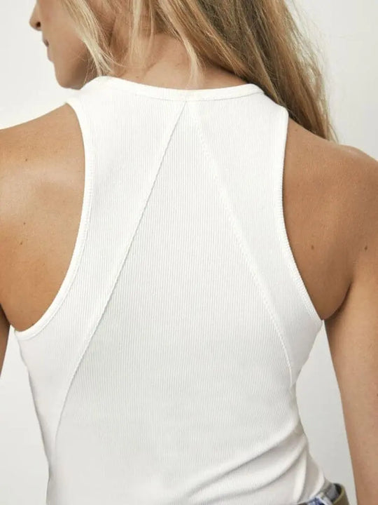 Geripptes Tanktop aus Baumwolle-Dante6-HEIDA Fashion