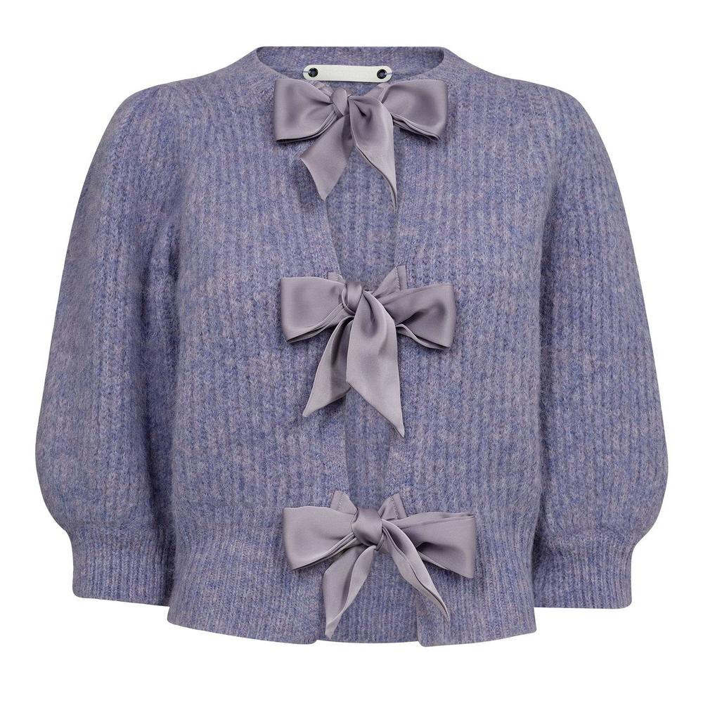 Fliederfarbener Schrickcardigan von Co'Couture (nachhaltig)